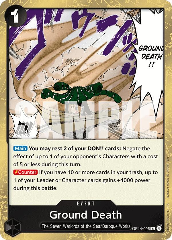 Ground Death OP14-096 card from The Azure Sea's Seven