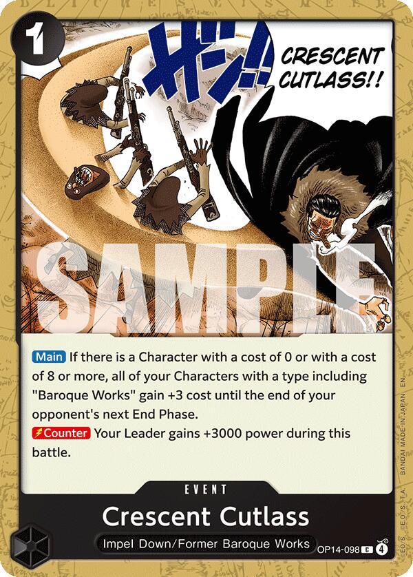 Crescent Cutlass OP14-098 card from The Azure Sea's Seven
