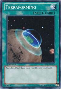 Terraforming SDRE-EN025 card from Structure Deck: Realm of the Sea Emperor