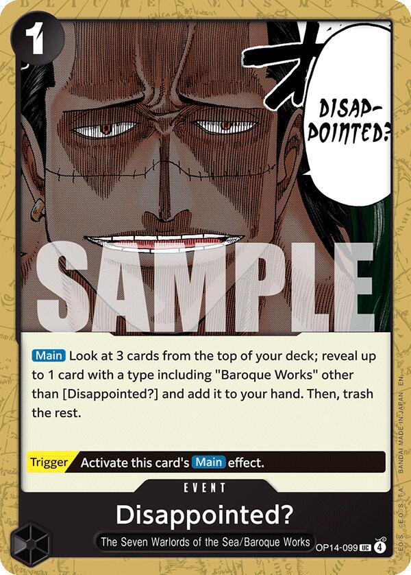 Disappointed? OP14-099 card from The Azure Sea's Seven