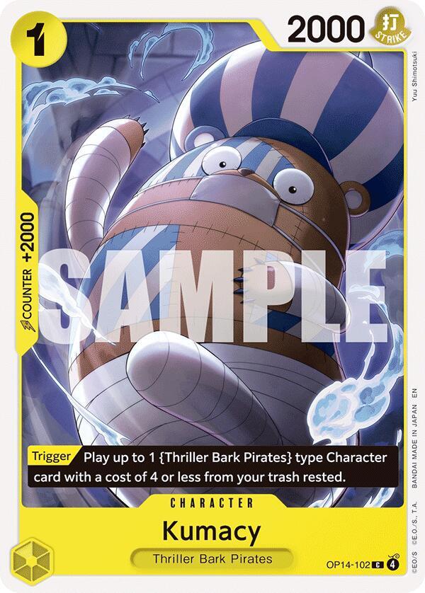 Kumacy OP14-102 card from The Azure Sea's Seven