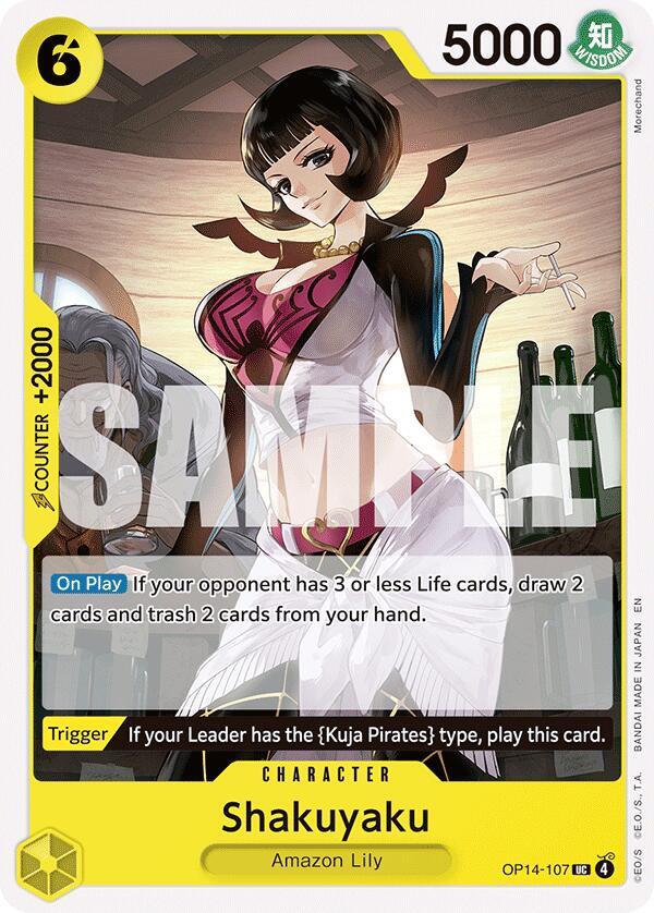 Shakuyaku OP14-107 card from The Azure Sea's Seven