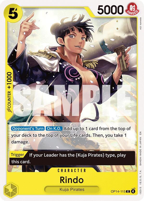Rindo OP14-115 card from The Azure Sea's Seven
