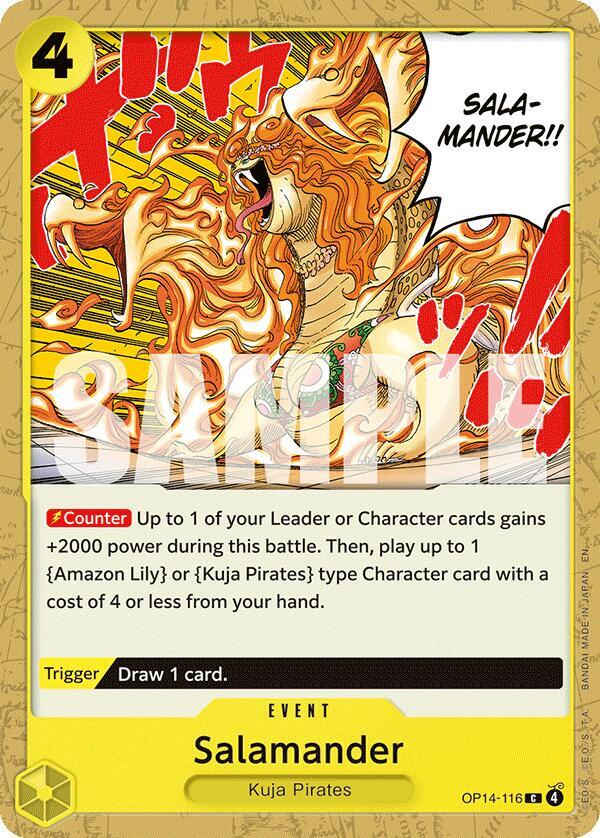 Salamander OP14-116 card from The Azure Sea's Seven