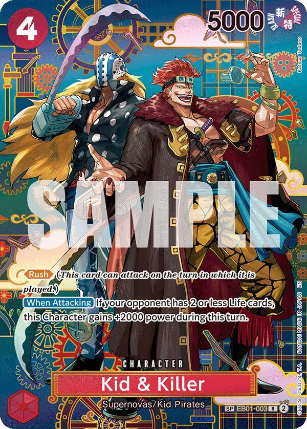 Kid & Killer (SP) EB01-003 card from The Azure Sea's Seven