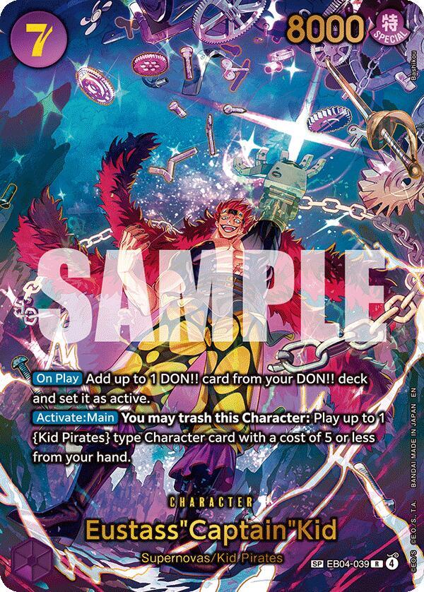 Eustass"Captain"Kid (SP) EB04-039 card from The Azure Sea's Seven