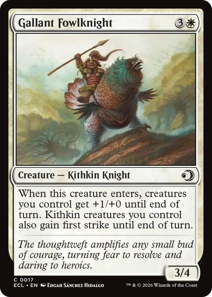 Gallant Fowlknight 17 card from Lorwyn Eclipsed