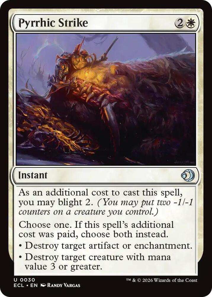 Pyrrhic Strike 30 card from Lorwyn Eclipsed