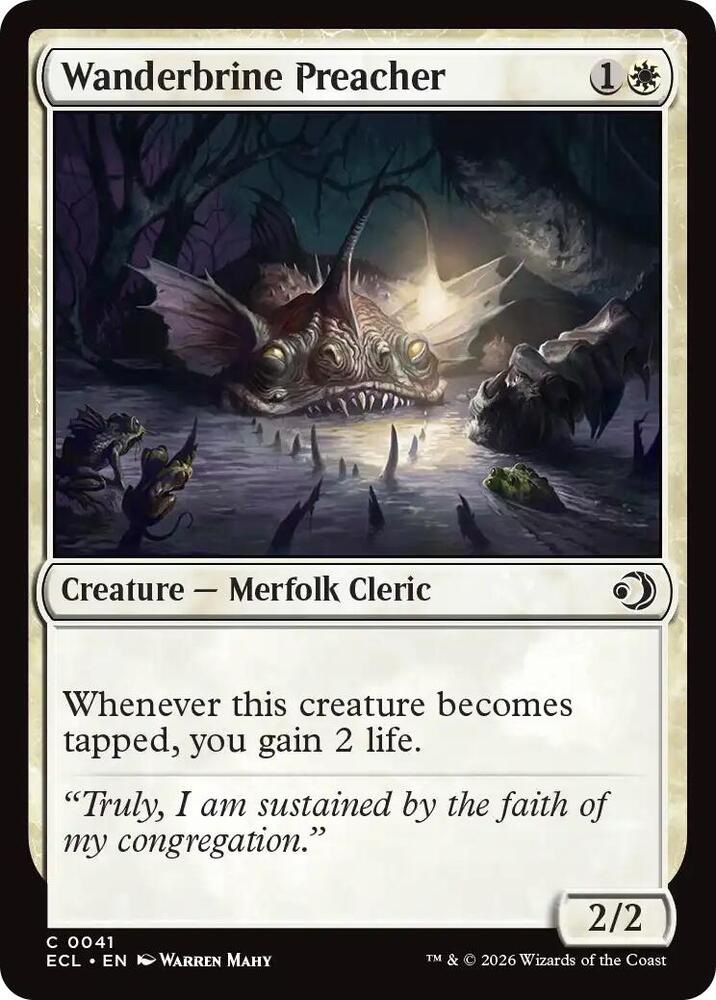 Wanderbrine Preacher 41 card from Lorwyn Eclipsed