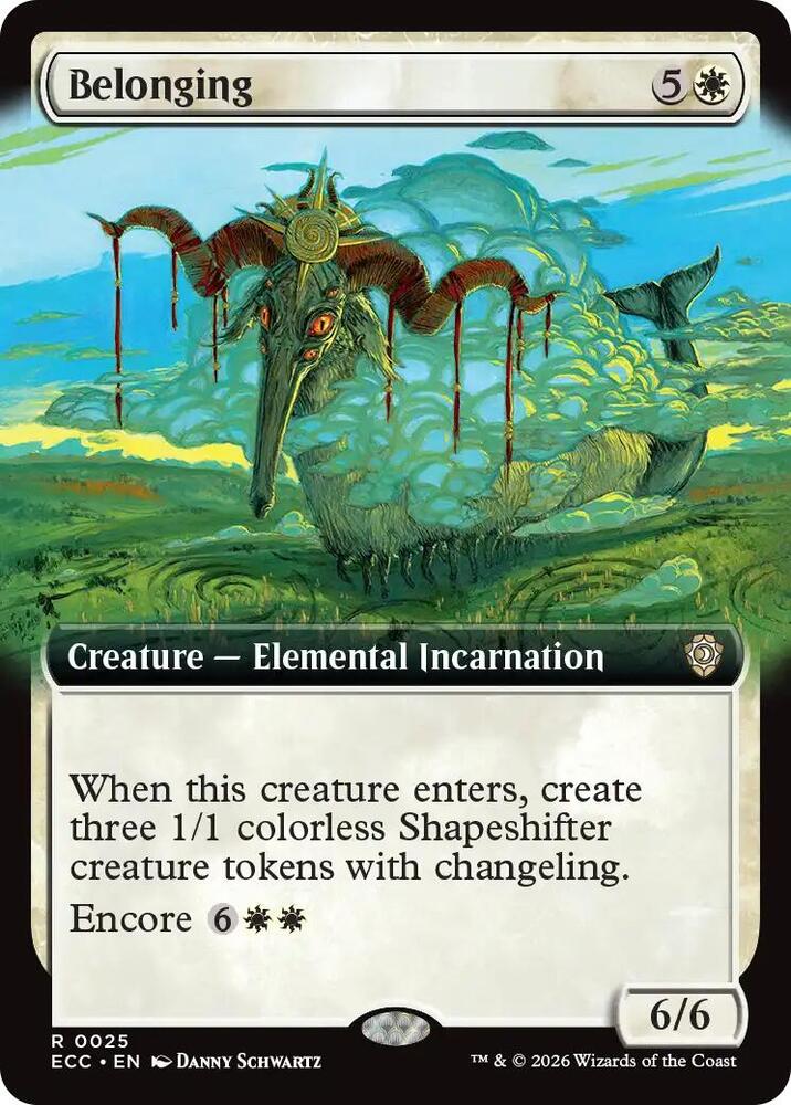 Belonging (Extended Art) 25 card from Commander: Lorwyn Eclipsed