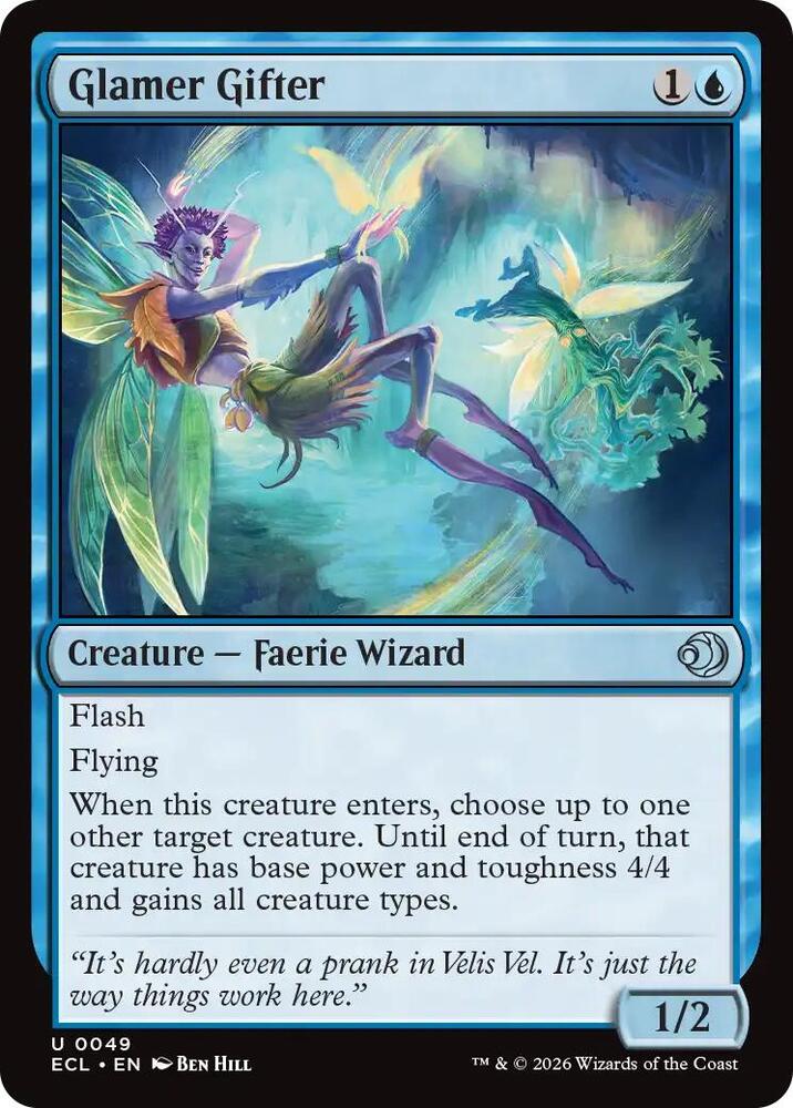 Glamer Gifter 49 card from Lorwyn Eclipsed