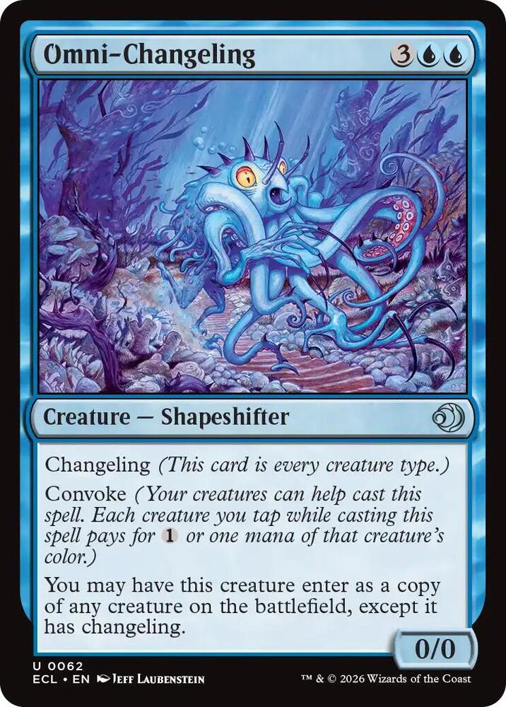 Omni-Changeling 62 card from Lorwyn Eclipsed