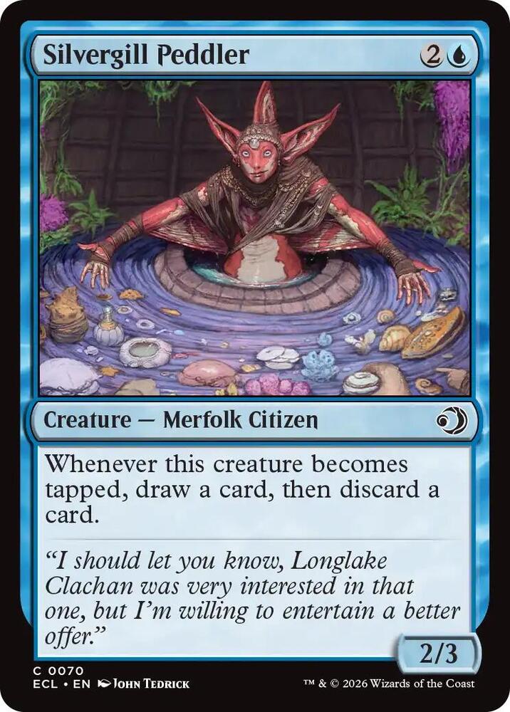 Silvergill Peddler 70 card from Lorwyn Eclipsed