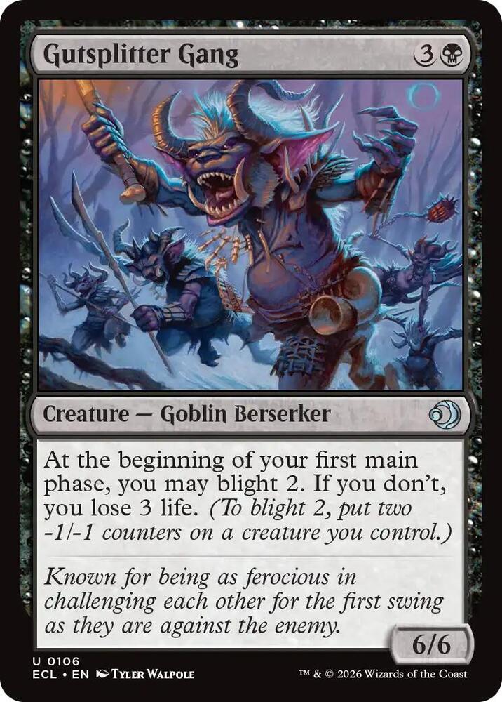 Gutsplitter Gang 106 card from Lorwyn Eclipsed