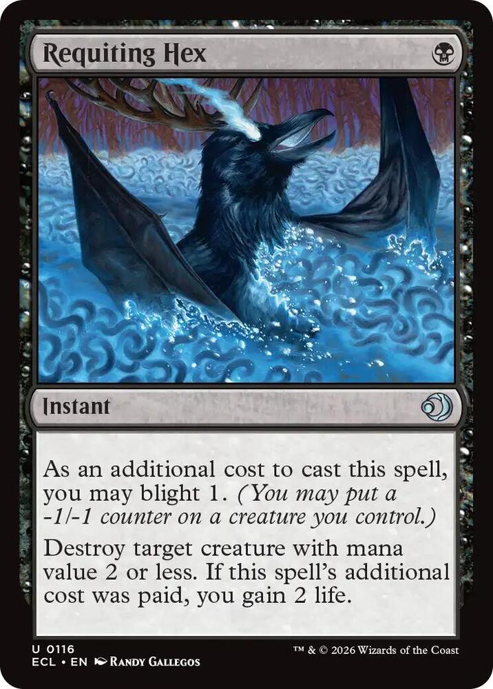 Requiting Hex 116 card from Lorwyn Eclipsed