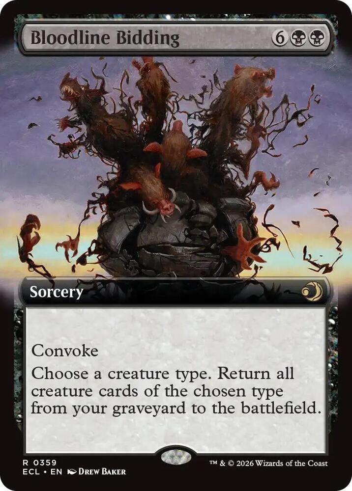 Bloodline Bidding (Extended Art) 359 card from Lorwyn Eclipsed