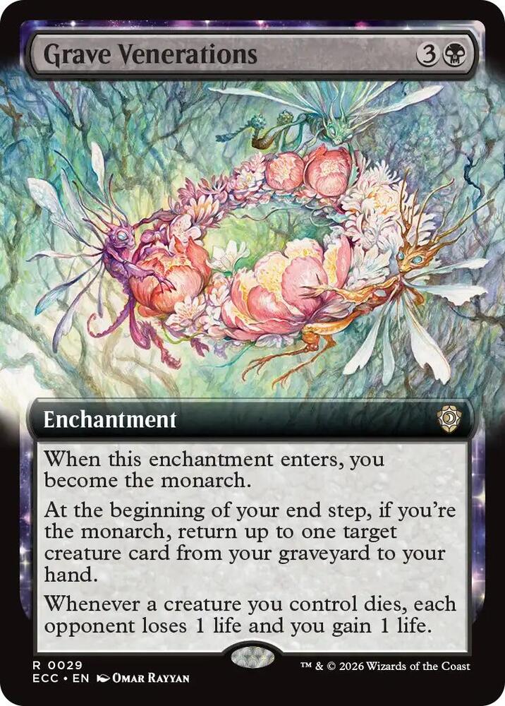 Grave Venerations (Extended Art) 29 card from Commander: Lorwyn Eclipsed