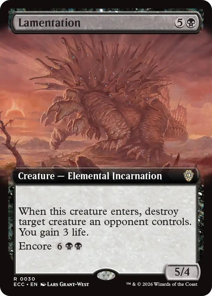 Lamentation (Extended Art) 30 card from Commander: Lorwyn Eclipsed