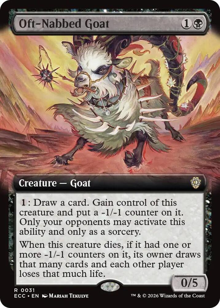 Oft-Nabbed Goat (Extended Art) 31 card from Commander: Lorwyn Eclipsed