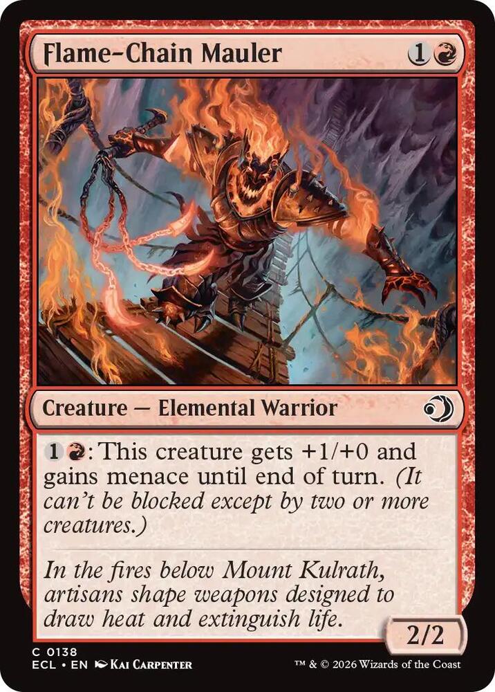 Flame-Chain Mauler 138 card from Lorwyn Eclipsed