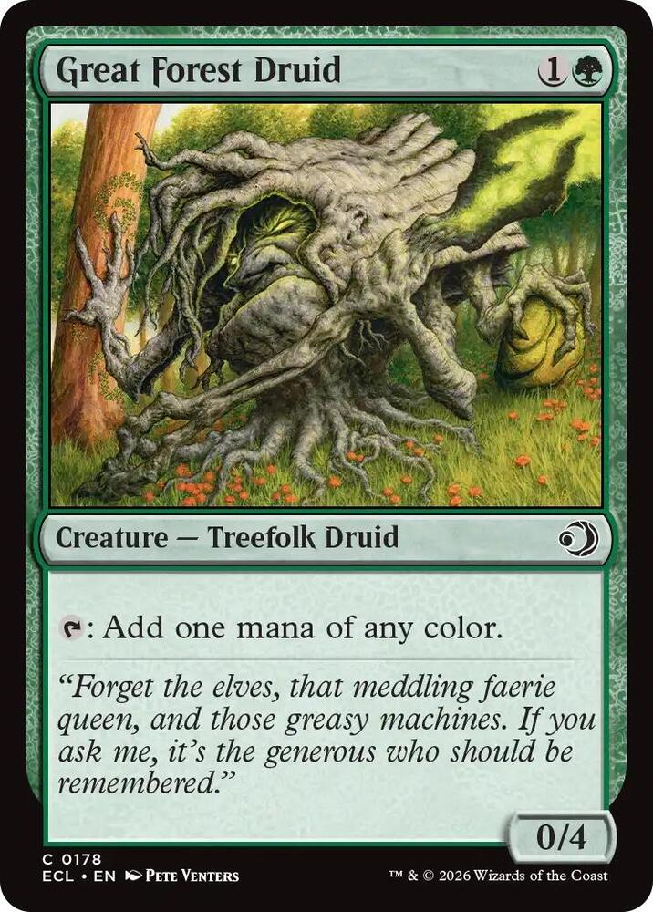 Great Forest Druid 178 card from Lorwyn Eclipsed