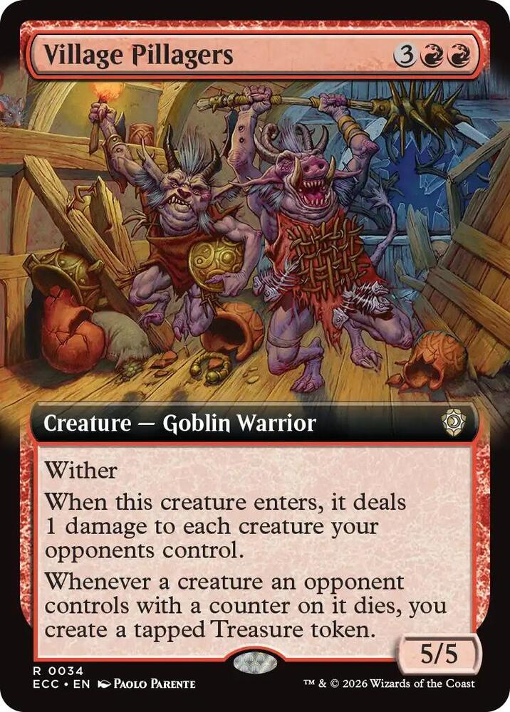 Village Pillagers (Extended Art) 34 card from Commander: Lorwyn Eclipsed