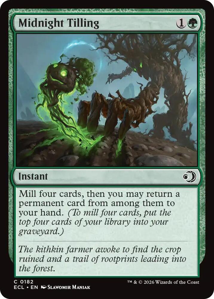 Midnight Tilling 182 card from Lorwyn Eclipsed