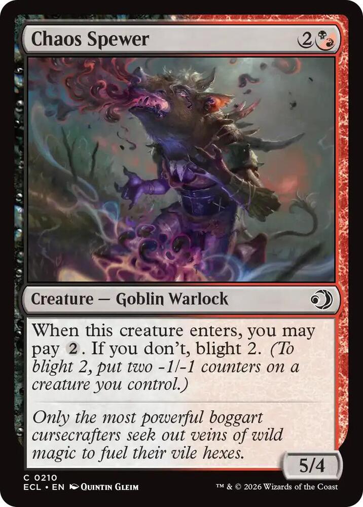 Chaos Spewer 210 card from Lorwyn Eclipsed