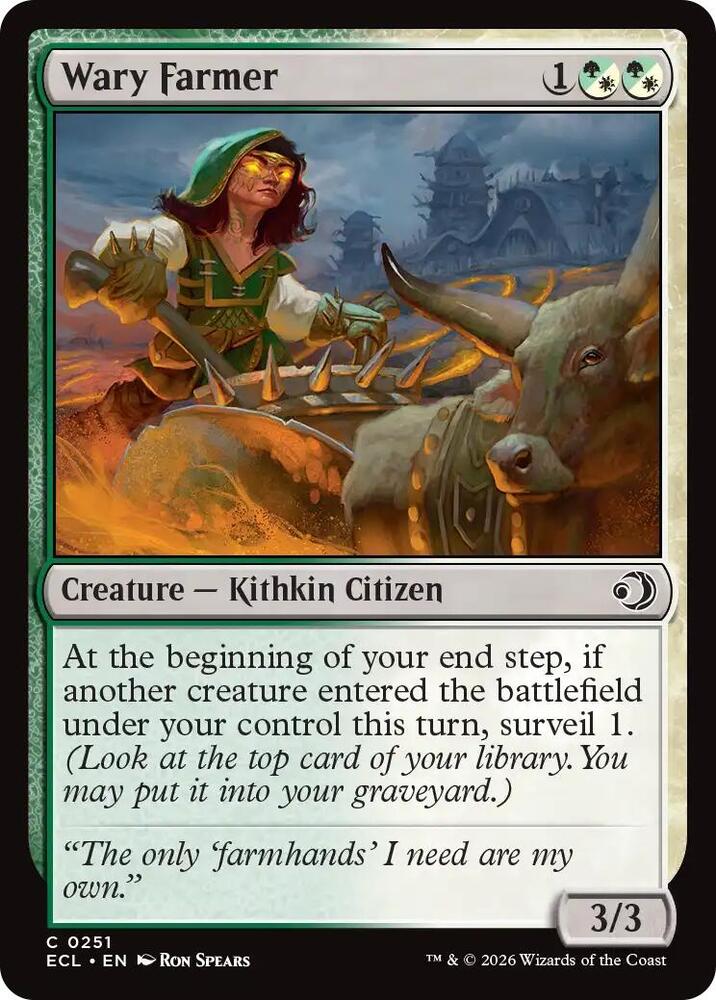 Wary Farmer 251 card from Lorwyn Eclipsed