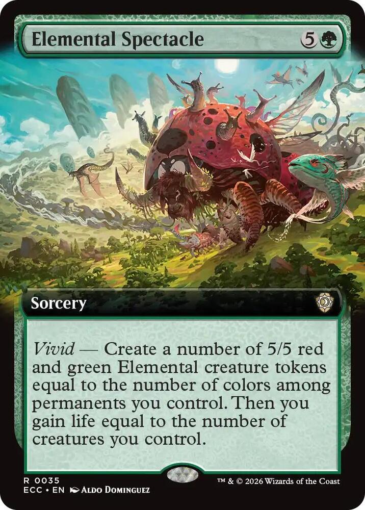 Elemental Spectacle (Extended Art) 35 card from Commander: Lorwyn Eclipsed