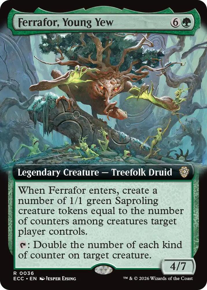Ferrafor, Young Yew (Extended Art) 36 card from Commander: Lorwyn Eclipsed