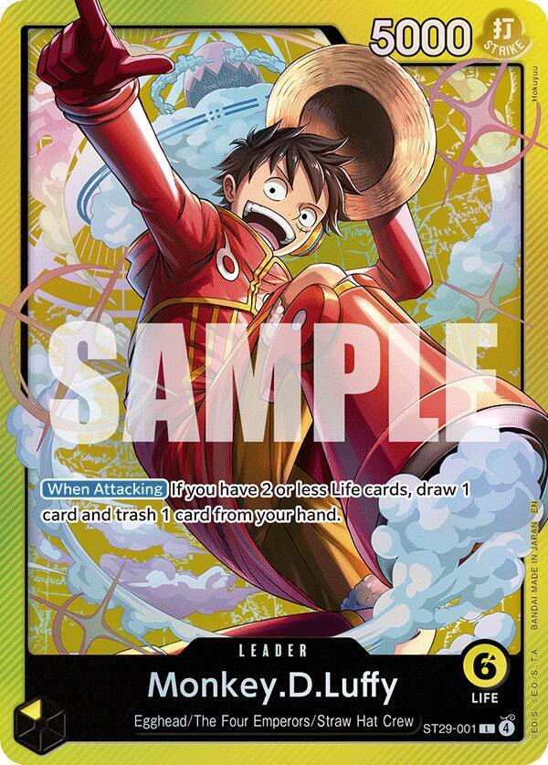 Monkey.D.Luffy ST29-001 card from Starter Deck 29: Egghead