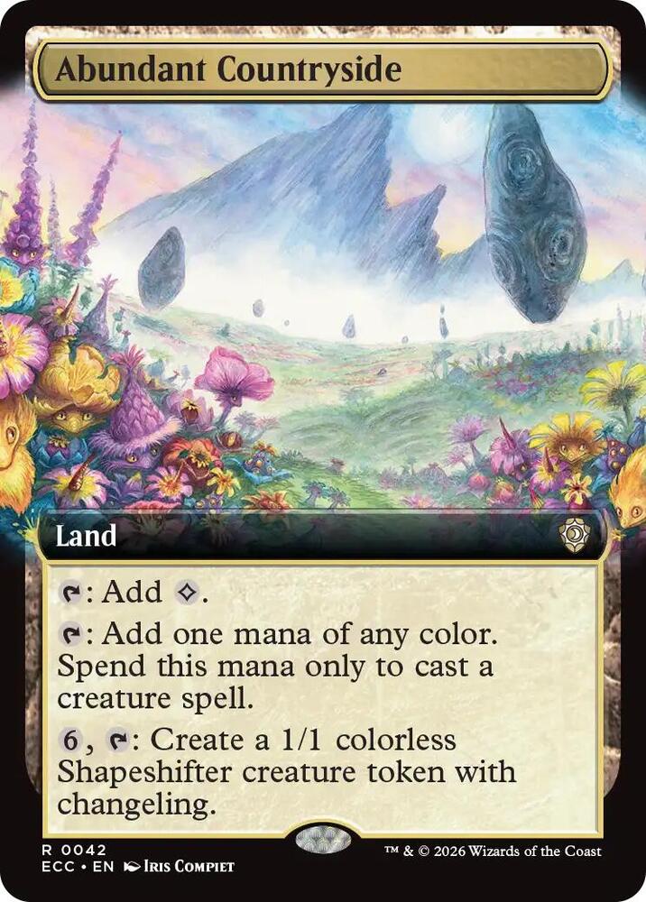 Abundant Countryside (Extended Art) 42 card from Commander: Lorwyn Eclipsed