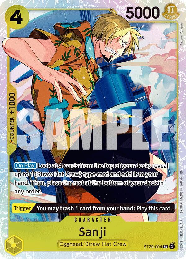 Sanji ST29-004 card from Starter Deck 29: Egghead