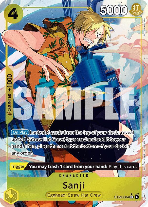 Sanji (Full Art) ST29-004 card from Starter Deck 29: Egghead