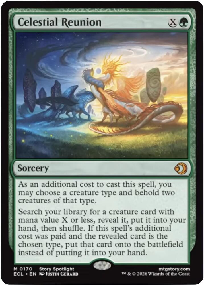 Celestial Reunion 170 card from Lorwyn Eclipsed