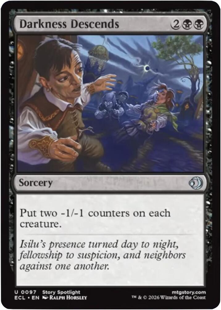 Darkness Descends 97 card from Lorwyn Eclipsed