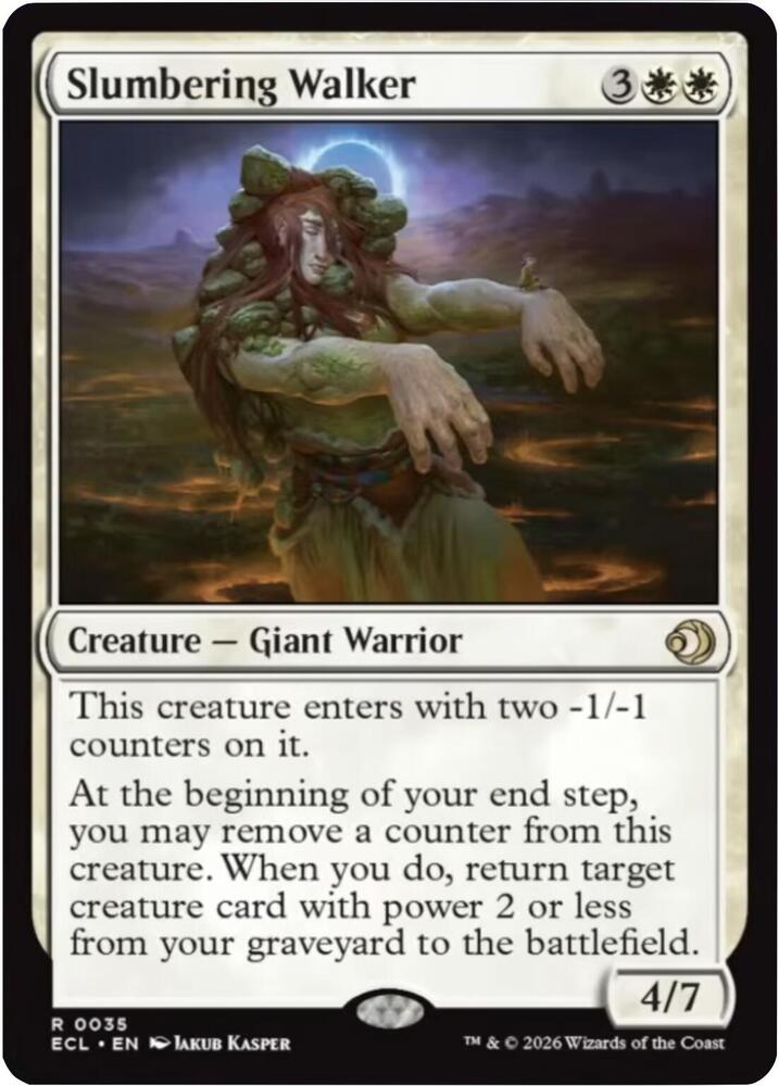 Slumbering Walker 35 card from Lorwyn Eclipsed