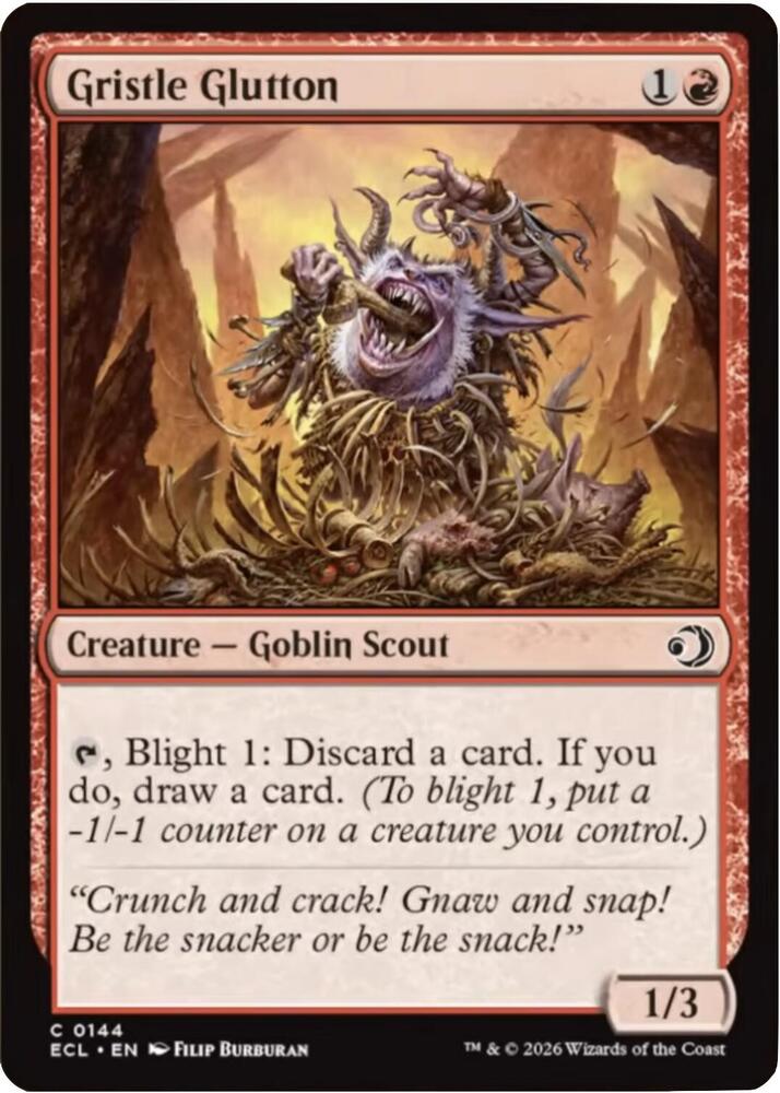 Gristle Glutton 144 card from Lorwyn Eclipsed