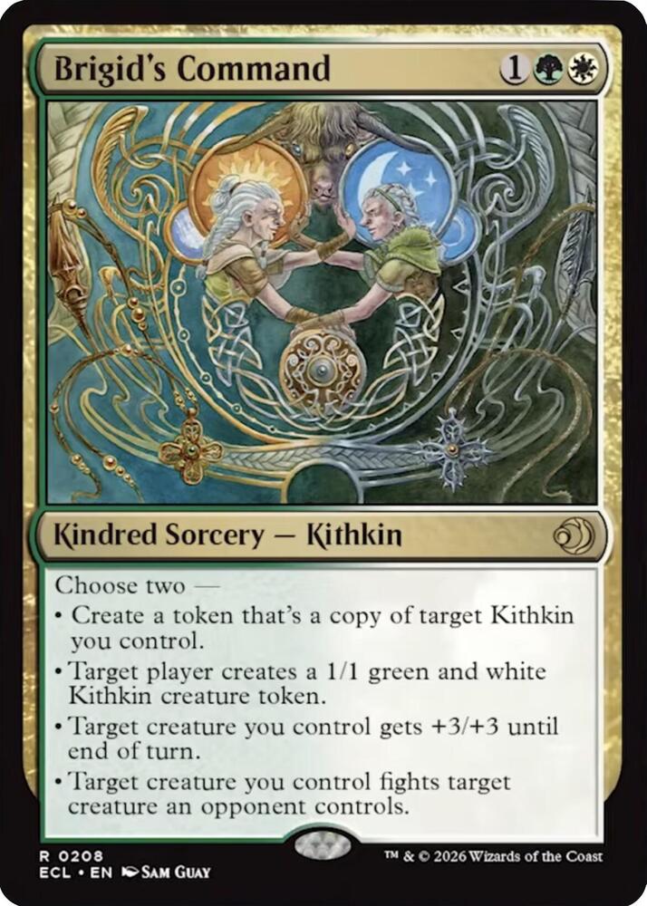 Brigid's Command 208 card from Lorwyn Eclipsed