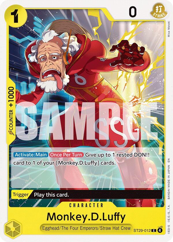 Monkey.D.Luffy ST29-012 card from Starter Deck 29: Egghead