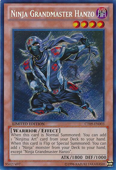 Ninja Grandmaster Hanzo CT09-EN003 card from 2012 Collectors Tin