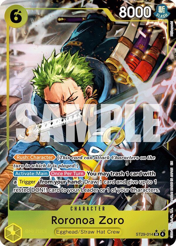 Roronoa Zoro (Full Art) ST29-014 card from Starter Deck 29: Egghead