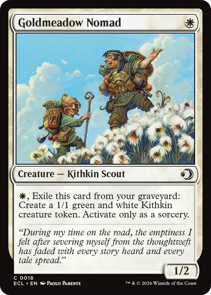 Goldmeadow Nomad 18 card from Lorwyn Eclipsed