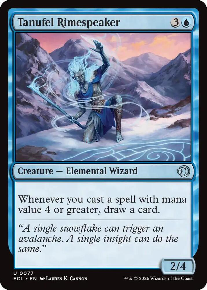 Tanufel Rimespeaker 77 card from Lorwyn Eclipsed