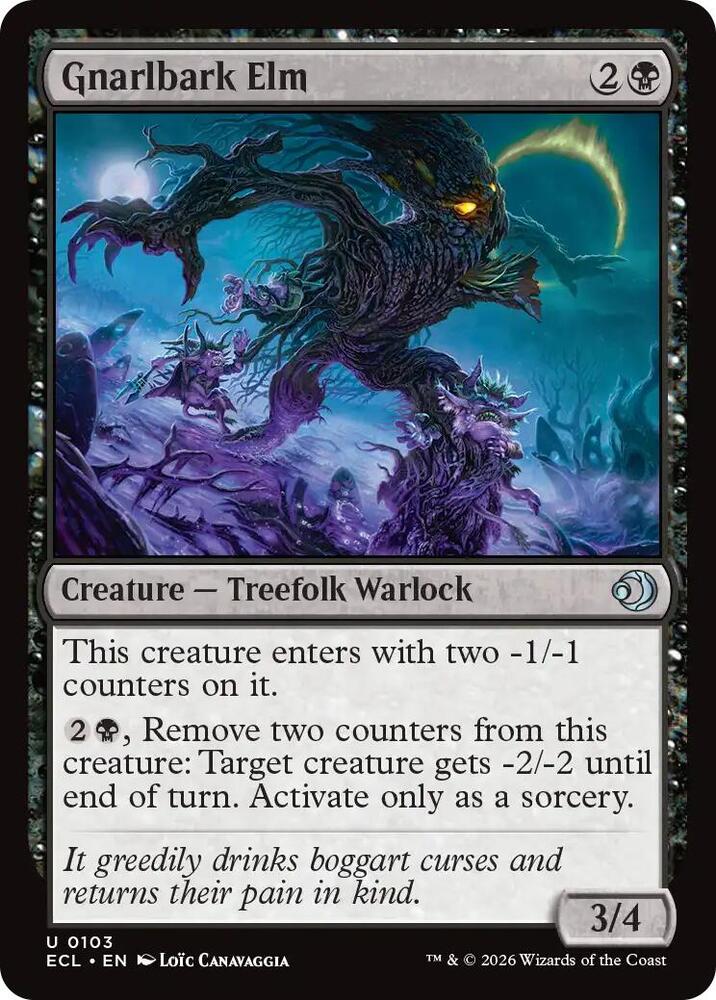 Gnarlbark Elm 103 card from Lorwyn Eclipsed