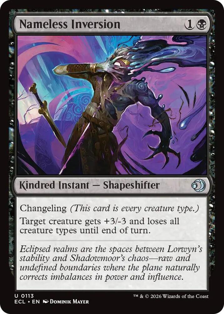 Nameless Inversion 113 card from Lorwyn Eclipsed