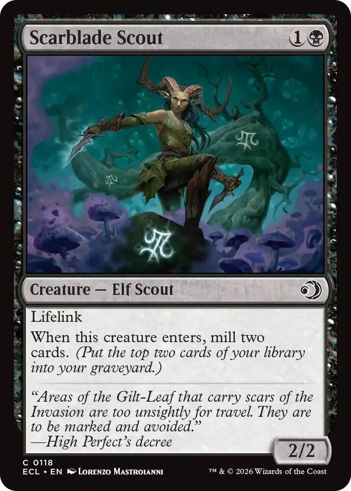 Scarblade Scout 118 card from Lorwyn Eclipsed