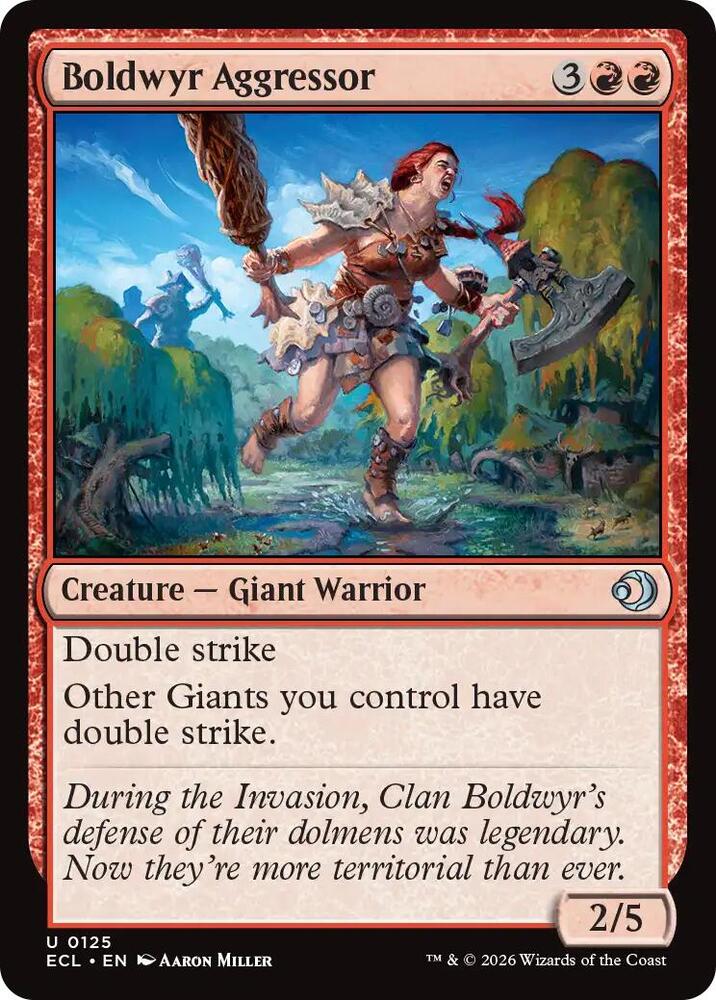 Boldwyr Aggressor 125 card from Lorwyn Eclipsed