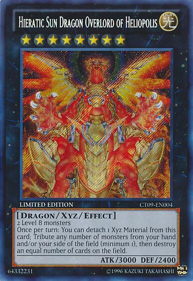 Hieratic Sun Dragon Overlord of Heliopolis CT09-EN004 card from 2012 Collectors Tin